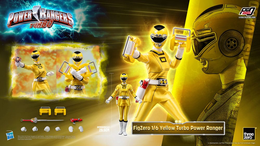 Power Rangers Turbo FigZero Yellow Turbo Power Ranger 30 cm 1/6 Action Figure
