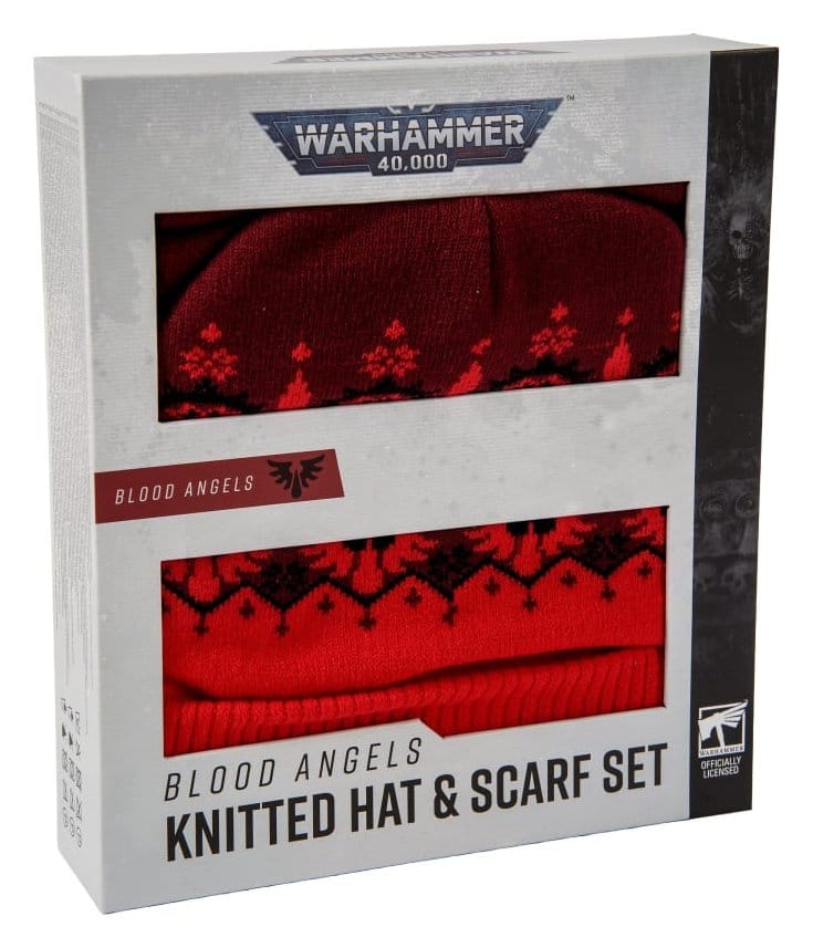 Warhammer 40,000 Knitted Hat & Scarf Set Blood Angels 27 cm