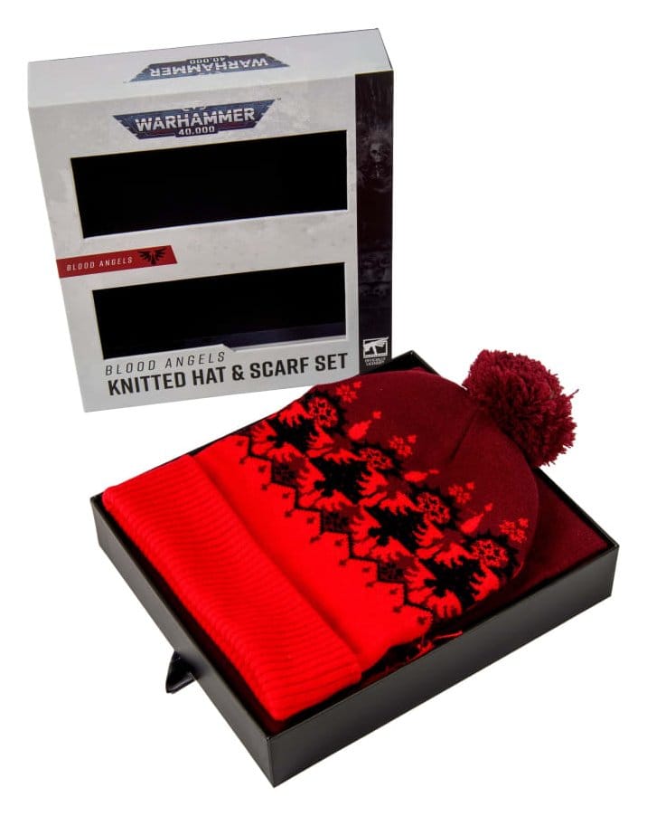 Warhammer 40,000 Knitted Hat & Scarf Set Blood Angels 27 cm