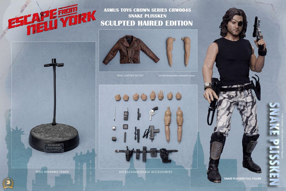 Escape from New York Crown Series Snake Plissken (Sculpted Hair Version) 30 cm 1/6 Action Figure