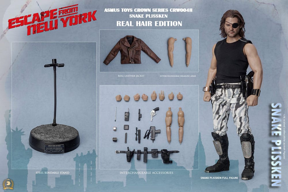 Escape from New York Crown Series Snake Plissken (Real Hair Version) 30 cm 1/6 Action Figure