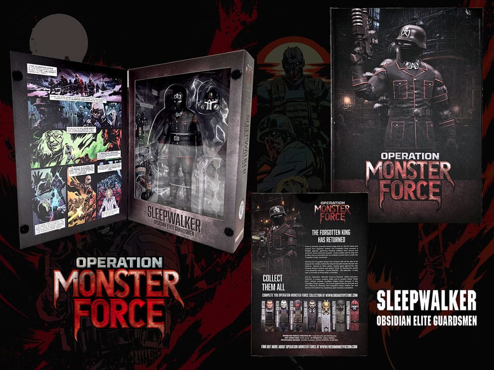 Operation: Monster Force Sleepwalker Obsidian Elite Guardsmen 15 cm 1/12 Action Figure
