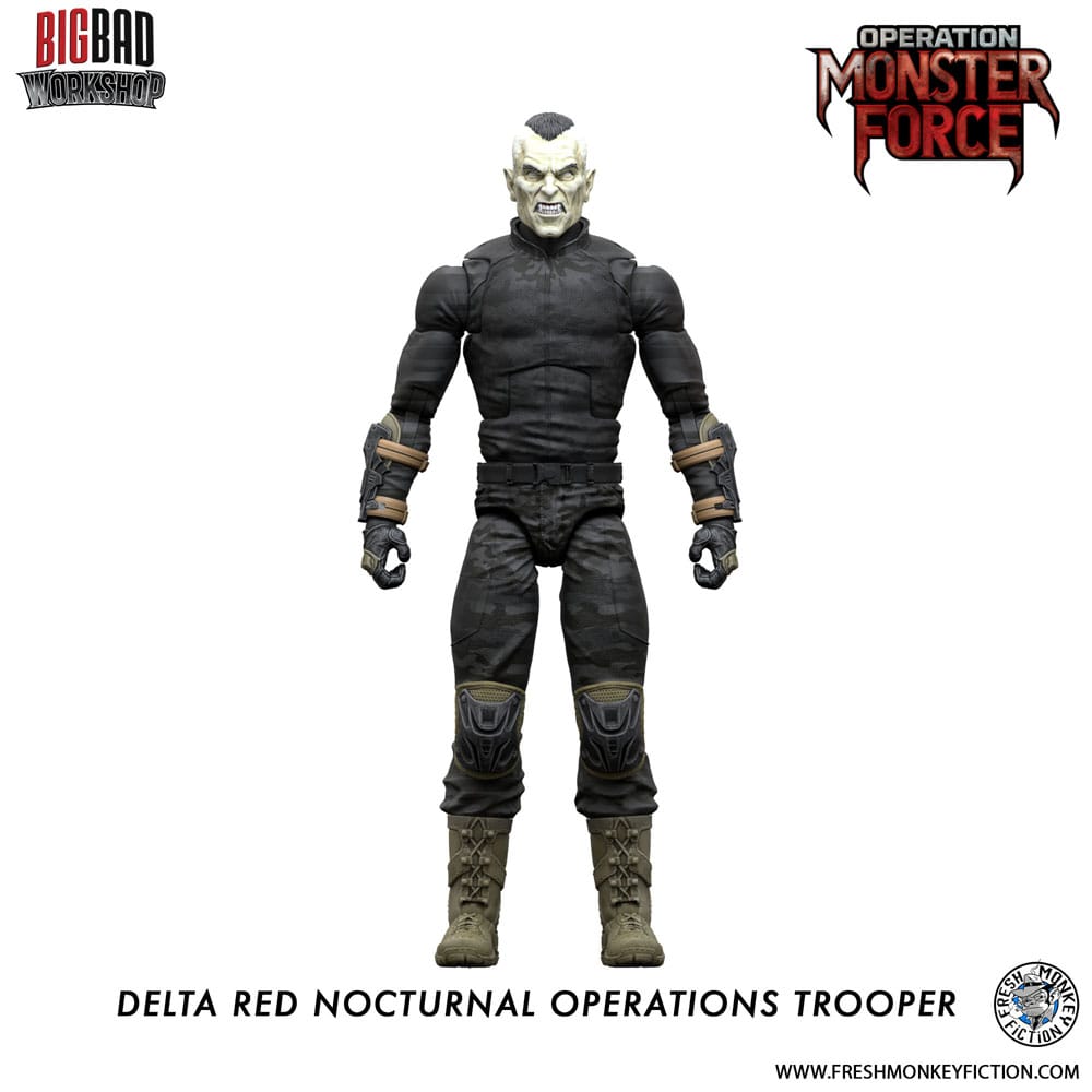 Operation: Monster Force Delta Red Nocturnal Operations Trooper 15 cm 1/12 Action Figure