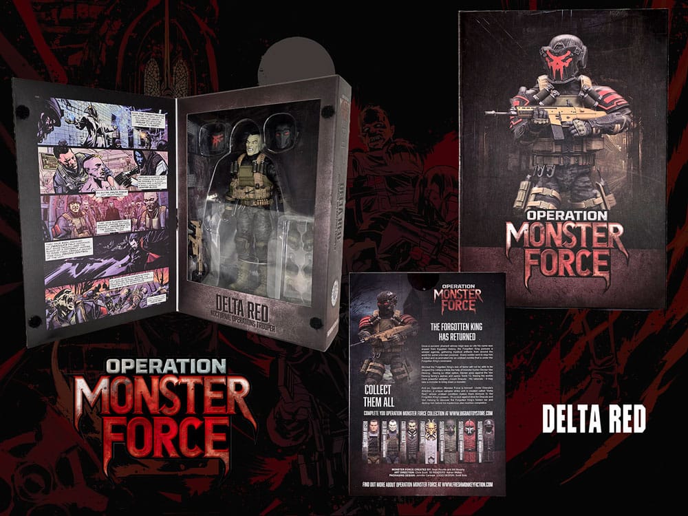 Operation: Monster Force Delta Red Nocturnal Operations Trooper 15 cm 1/12 Action Figure