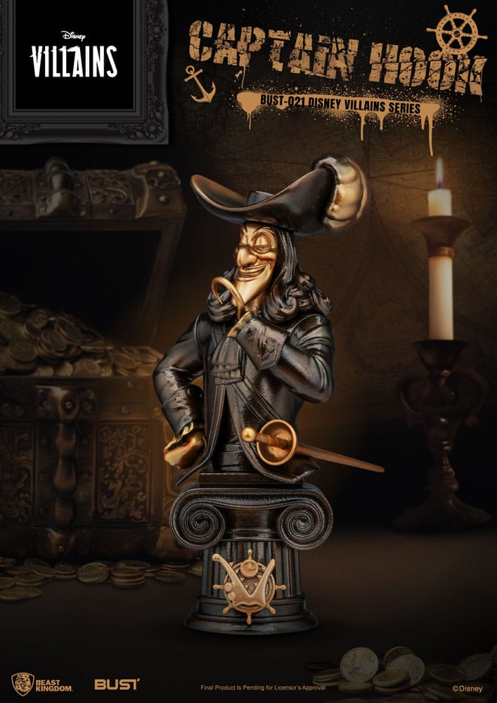 Disney Villains Series Captain Hook 16cm PVC Bust