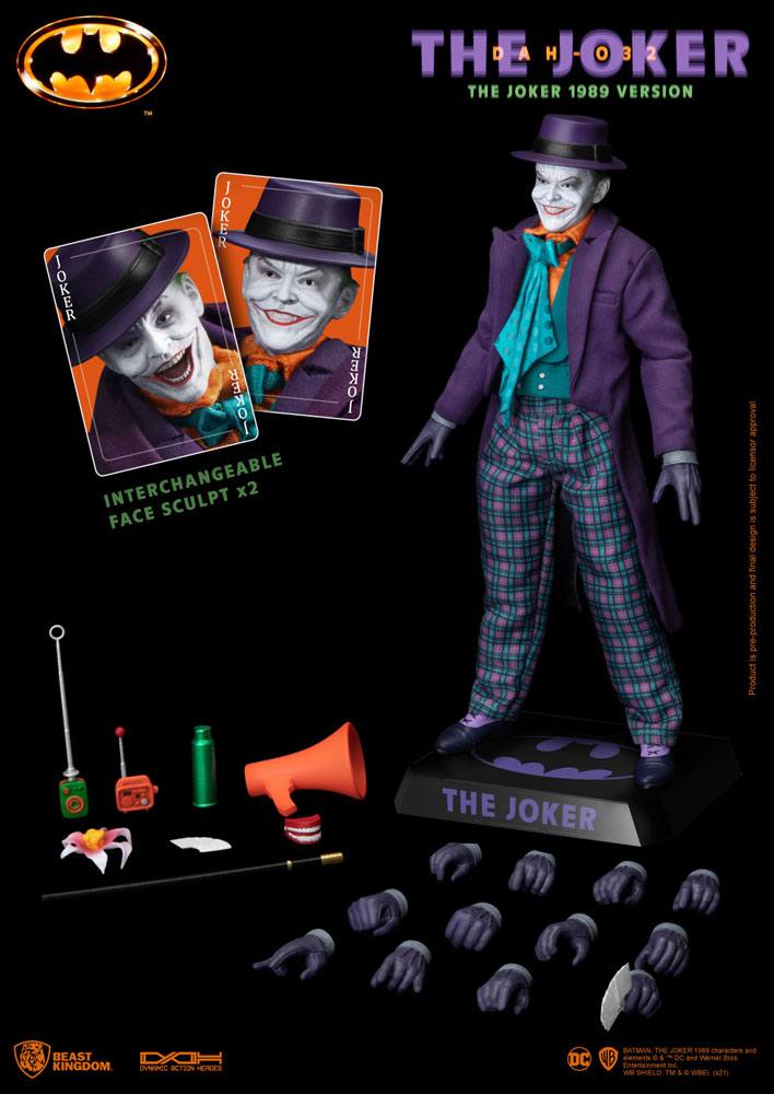 Dc Comics Batman 1989 The Joker 21cm 1/9 Scale Dynamic 8ction Heroes Action Figure