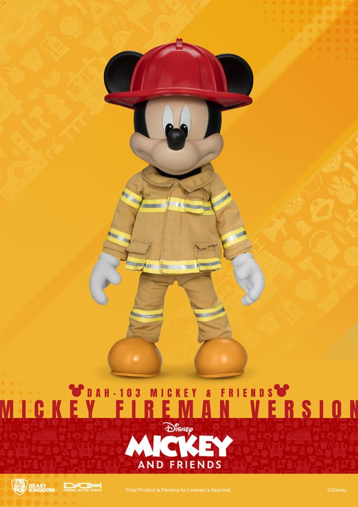 Disney Mickey & Friends Mickey Fireman Ver. 24cm Dynamic 8ction Heroes 1/9 Scale Action Figure