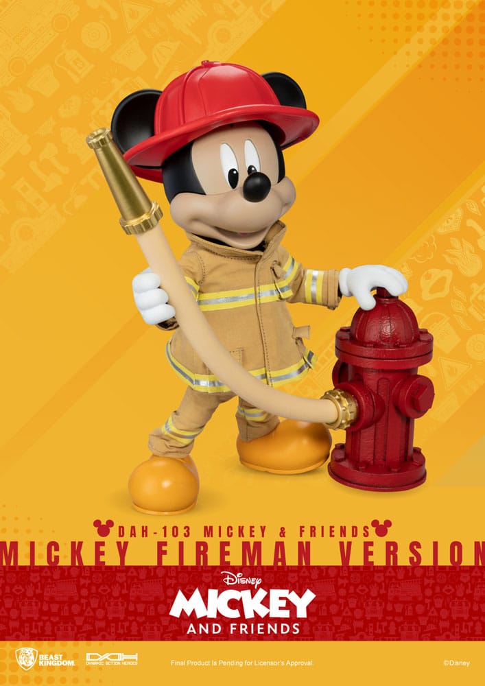 Disney Mickey & Friends Mickey Fireman Ver. 24cm Dynamic 8ction Heroes 1/9 Scale Action Figure