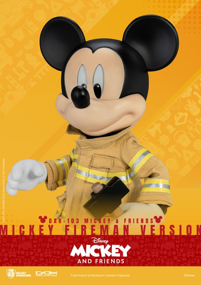 Disney Mickey & Friends Mickey Fireman Ver. 24cm Dynamic 8ction Heroes 1/9 Scale Action Figure