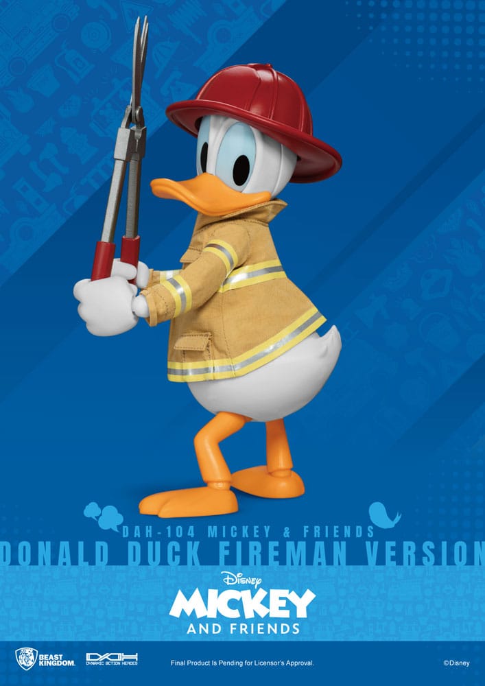 Disney Mickey & Friends Donald Duck Fireman Ver. 24cm Dynamic 8ction Heroes 1/9 Scale Action Figure