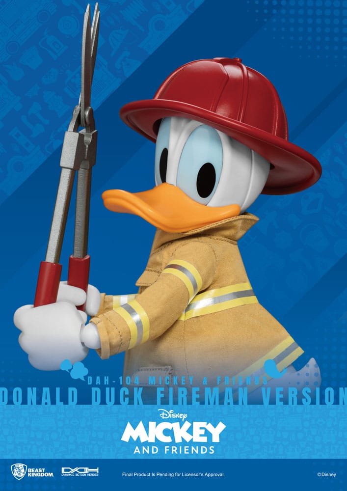 Disney Mickey & Friends Donald Duck Fireman Ver. 24cm Dynamic 8ction Heroes 1/9 Scale Action Figure