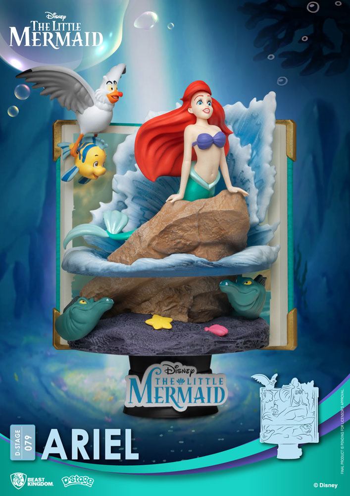 Disney Ariel New Version 15 cm Story Book Series D-Stage PVC Diorama