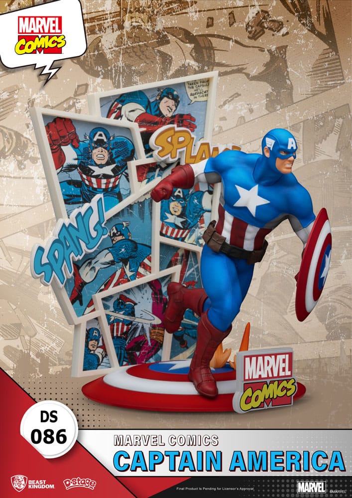 Marvel Comics D-Stage Captain America 16 cm PVC Diorama