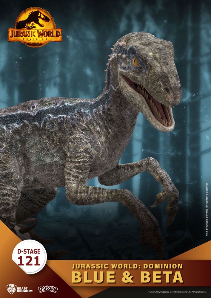 Jurassic World Dominion D-Stage Blue & Beta 13 cm Reproduction PVC Diorama