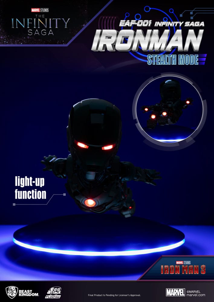 Marvel Iron Man Stealth Mode The Infinity Saga 16cm Mini Egg Attack Figure
