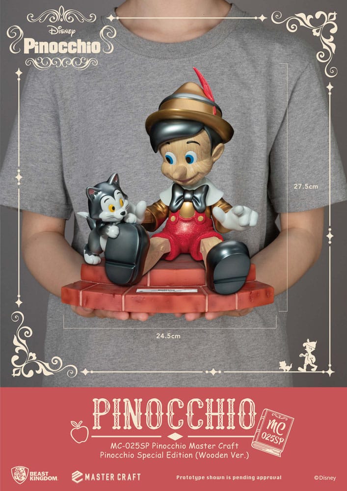 Disney Master Craft Pinocchio Wooden Version Special Edition 27cm Statue
