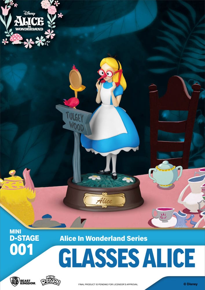 Alice in Wonderland Glasses Alice 10 cm Mini Diorama Stage PVC Statue