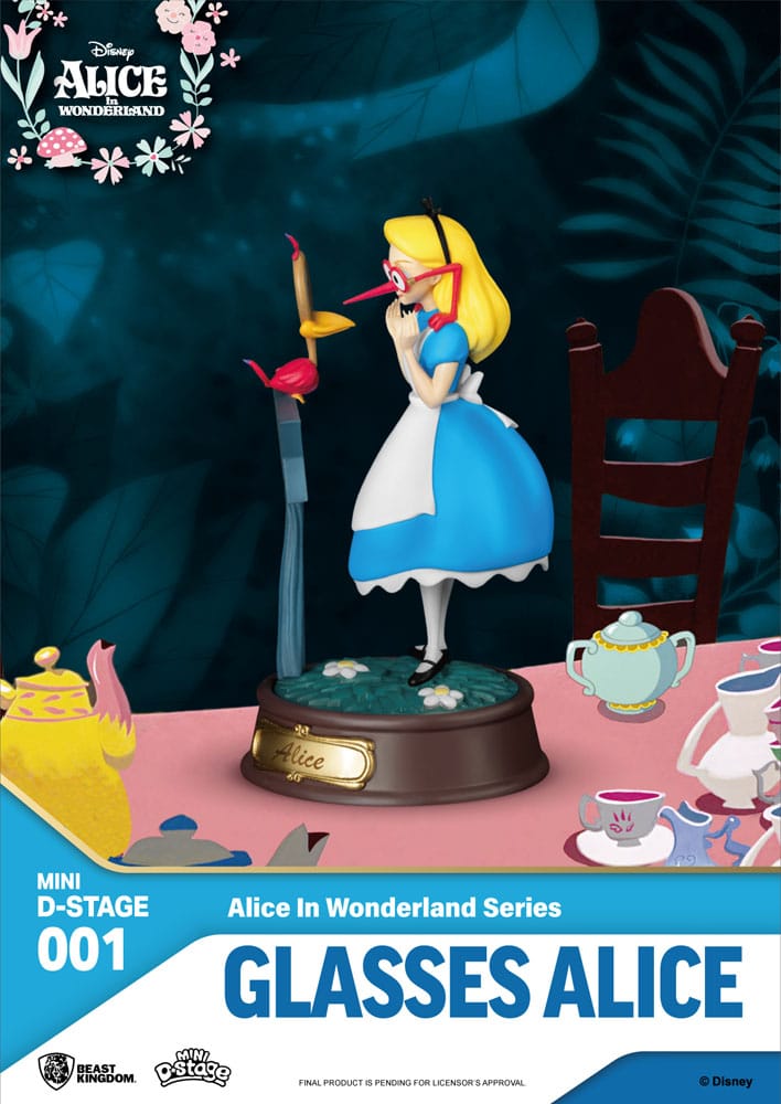 Alice in Wonderland Glasses Alice 10 cm Mini Diorama Stage PVC Statue
