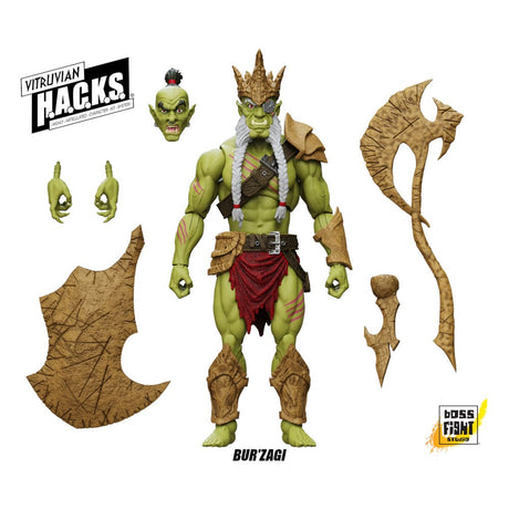 Vitruvian H.A.C.K.S. Mighty Orc Sovran Bur'Zagi Action Figure