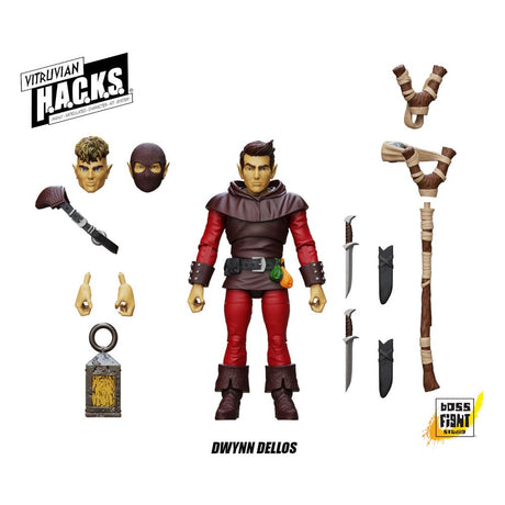 Vitruvian H.A.C.K.S. Halfling Scout Dwynn Dellos Action Figure
