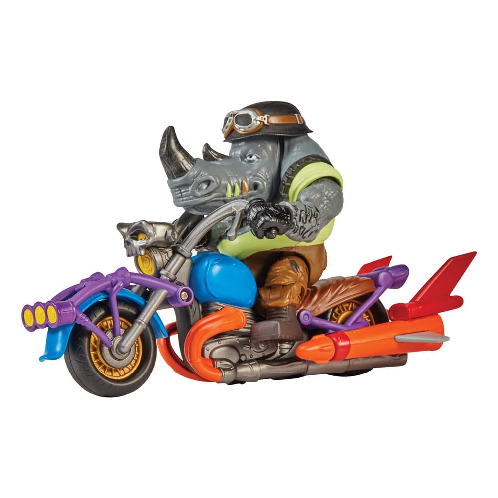 Teenage Mutant Ninja Turtles Chopper mit Rocksteady Action Figure