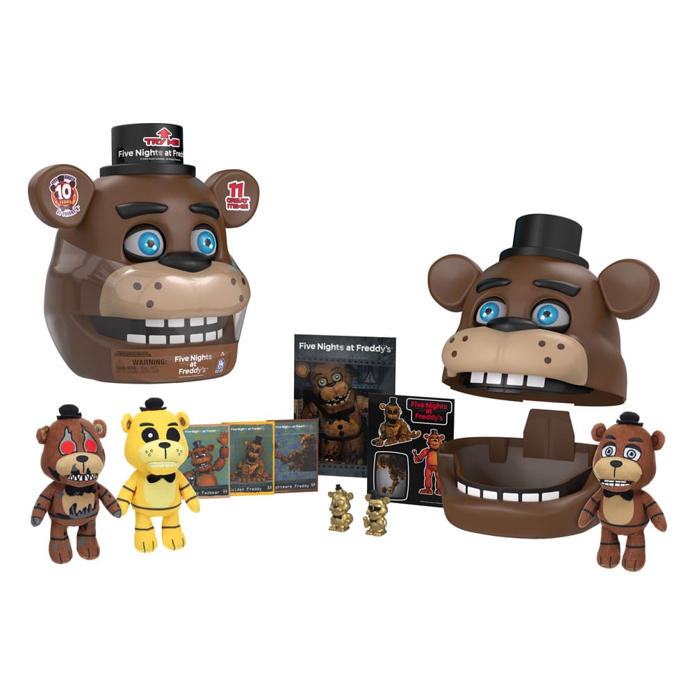 Five Nights at Freddy's Freddy Alive Head Action Figure Bundle
