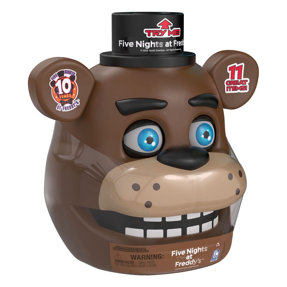 Five Nights at Freddy's Freddy Alive Head Action Figure Bundle