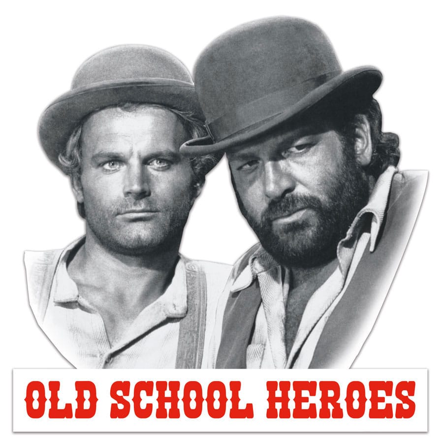 Bud Spencer & Terence Hill Old School Heroes 45 x 45 cm 3D Tin Sign