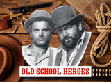 Bud Spencer & Terence Hill Old School Heroes 45 x 45 cm 3D Tin Sign