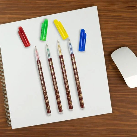 Harry Potter Gel Pens 4-Pack Colourful Crest