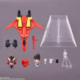 Macross 7 VF-19 Custom Fire Valkyrie with Basara Nekki 11 cm Tiny Session Vehicle mit Action Figure