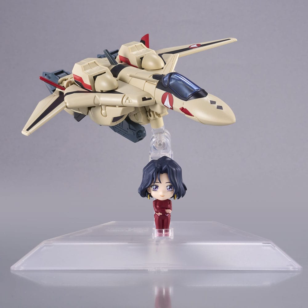 Macross Plus Tiny Session Vehicle YF-19 (Isamu Alva Dyson Use) with Myung Fang Love 11 cm Action Figure
