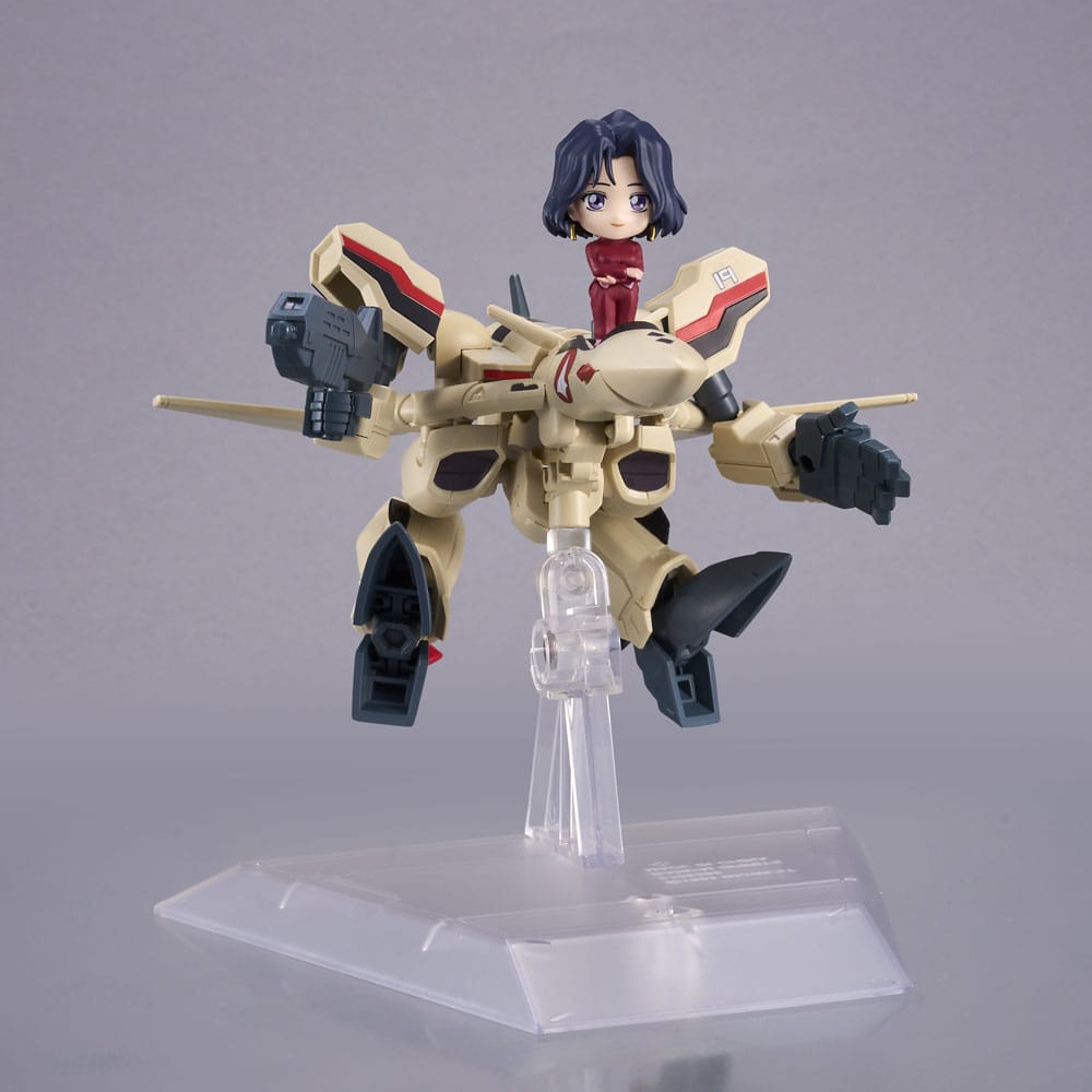 Macross Plus Tiny Session Vehicle YF-19 (Isamu Alva Dyson Use) with Myung Fang Love 11 cm Action Figure
