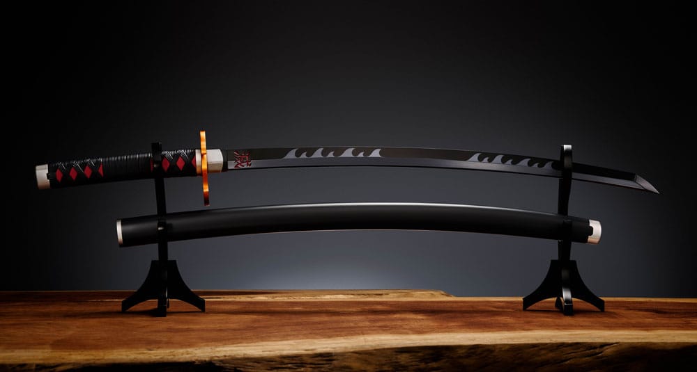Demon Slayer Kimetsu no Yaiba Nichirin Sword (Tanjiro Kamado) Kyojuro Rengoku´s Sword Gueard Ver. 88 cm 1/1 Proplica Replica
