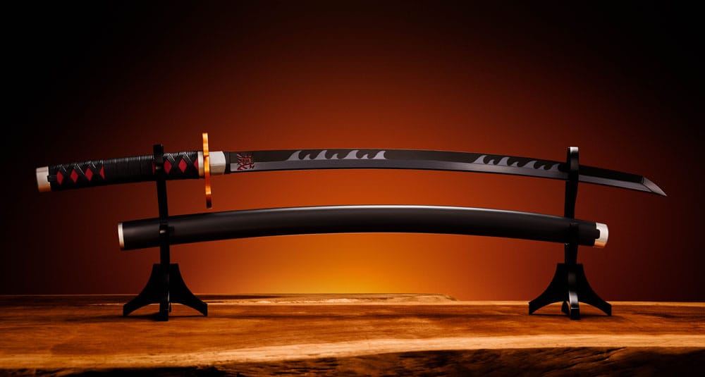 Demon Slayer Kimetsu no Yaiba Nichirin Sword (Tanjiro Kamado) Kyojuro Rengoku´s Sword Gueard Ver. 88 cm 1/1 Proplica Replica