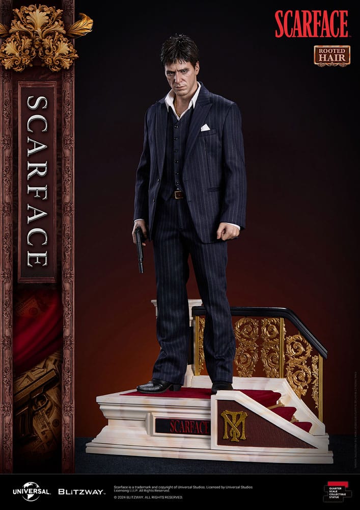 Scarface Tony Montana (Rooted Hair Version) 53 cm 1/4 Superb Scale Statue