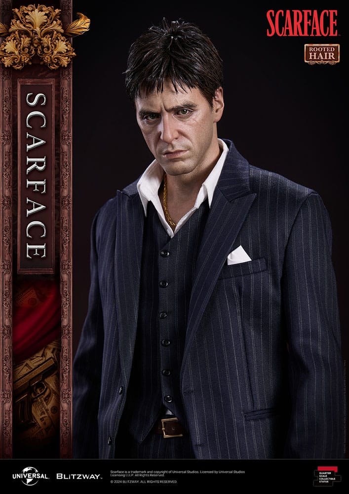 Scarface Tony Montana (Rooted Hair Version) 53 cm 1/4 Superb Scale Statue