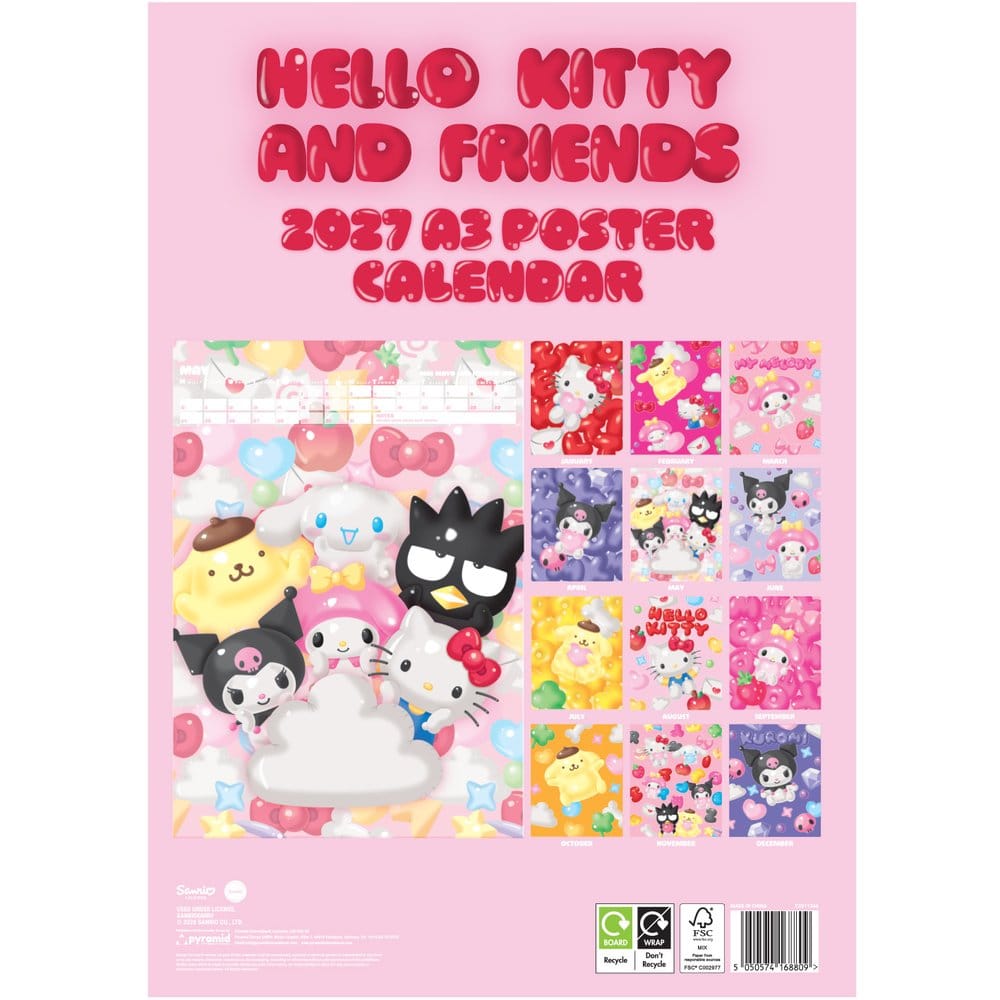 Hello Kitty Calendar A3 Poster 2027