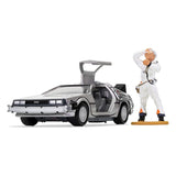 Back to the Future DeLorean and Doc Brown 1/36 Scale Diecast Model and Figure
