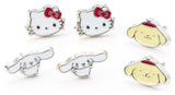 Sanrio Stud Earring Set Hello Kitty, Cinnamon Roll and Pompompurin