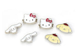 Sanrio Stud Earring Set Hello Kitty, Cinnamon Roll and Pompompurin