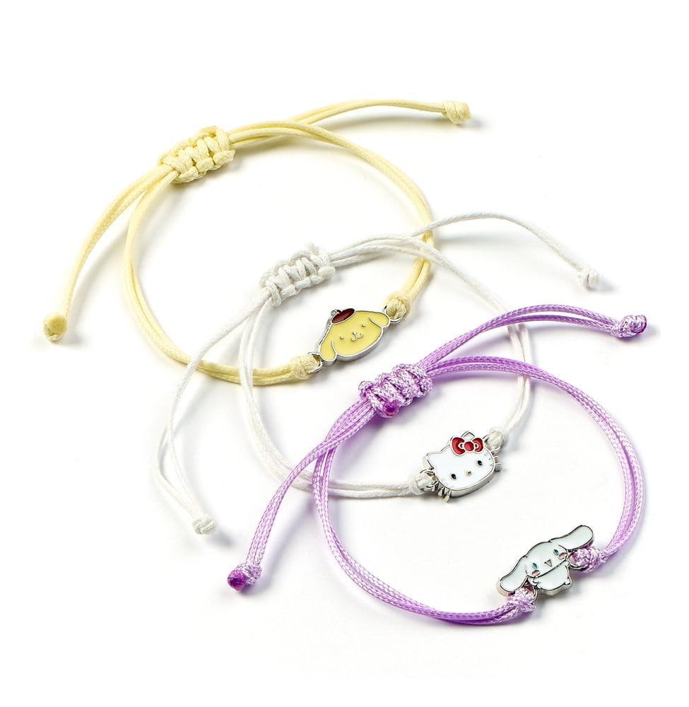 Sanrio Bracelet 3-Pack Hello Kitty, Cinnamonroll and Pompompurin