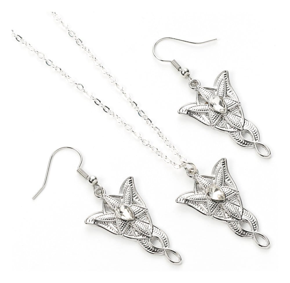 Lord of the Ring Earrings and Necklace Gift Set Evenstar