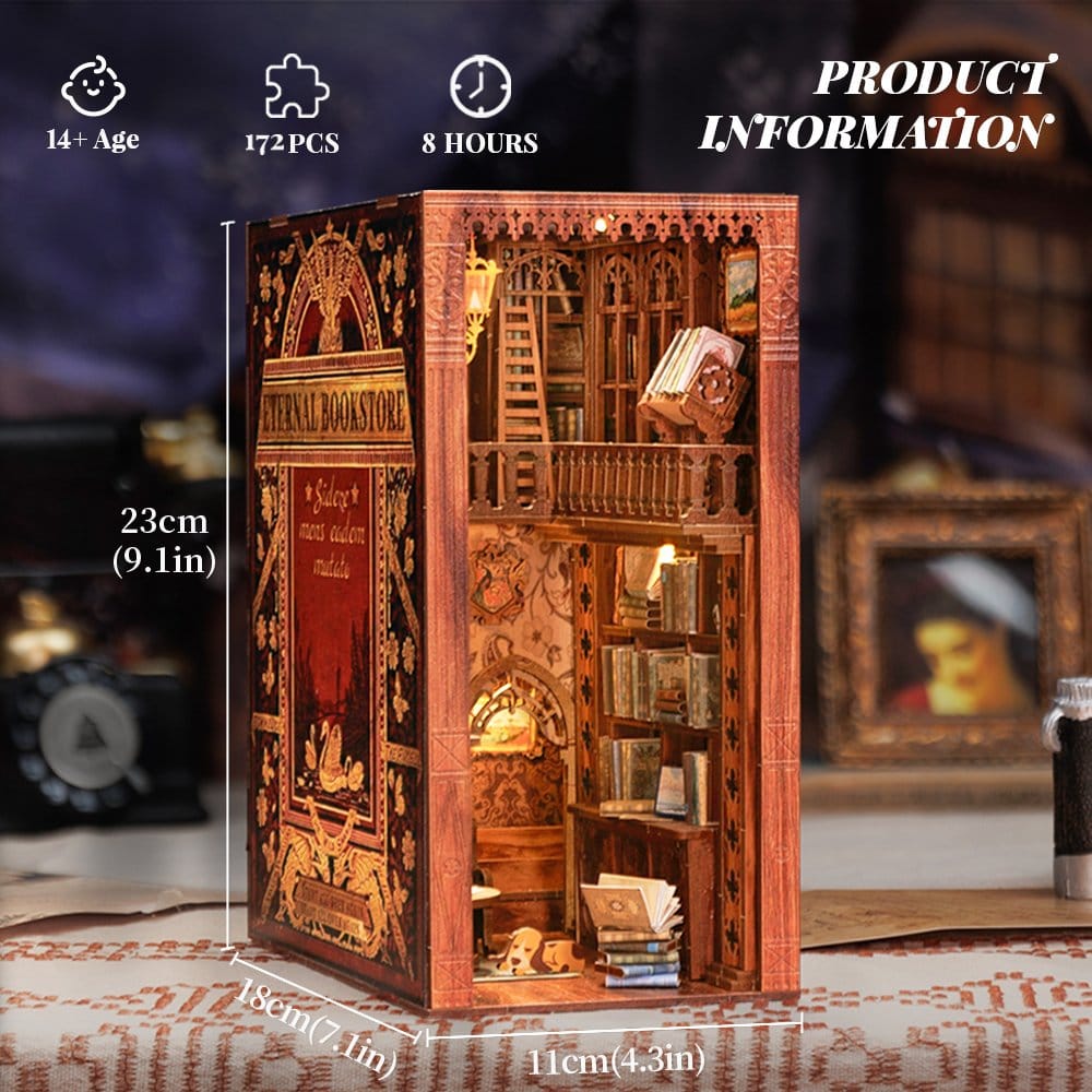 Book Nook Eternal Bookstore 23 x 11 cm