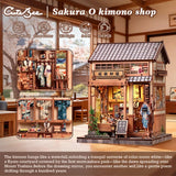 Miniature House Model Kit Sakura O Kimono Shop 19 x 14 cm