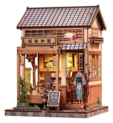 Miniature House Model Kit Sakura O Kimono Shop 19 x 14 cm