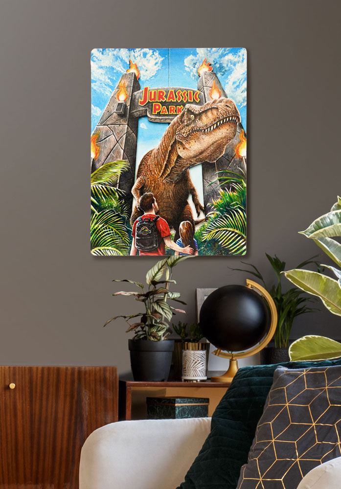 Jurassic Park WoodArts 3D Wooden Wall Art Rex Attack 30 x 40 cm