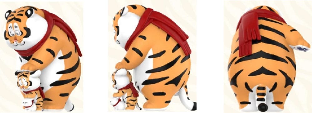 I Am Not Fat Tiger Roaring Love Series Mini Figures 9 cm Display (8)
