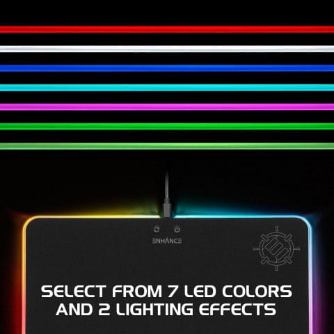 Enhance LED Black Mouse Pad