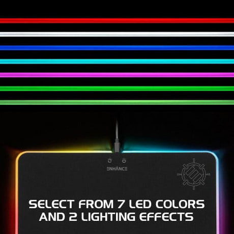 Enhance LED Black Mouse Pad